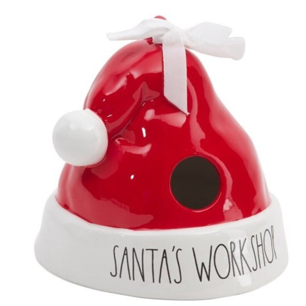 COPY - Rae Dunn New in Box Santa's Workshop Hat Birdhouse